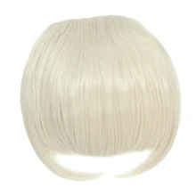 Bangs Hair Clip In Bangs Synthetic Hair Extensions Front Fringe French Bangs With Temples Hairpiece For Women Curved Bangs - Multicolor - View 9