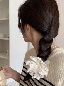 topshiny Set de 2 coleteros de encaje francés vintage, accesorios para el cabello dulces y suaves para mujeres y niñas, adecuados para peinados diarios, Día de los Enamorados, lazos para el cabello
