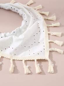 1pc Women's Bohemian Style Hollow Out Fringed White Headband, Suitable For Vacation,Hairband,Hair Hoop Headbands Hair Accessories