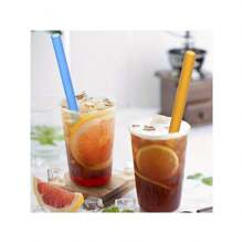 8pcs Reusable Straws, Smoothie Straws - Multicolored Extra Large Reusable Straws, Plastic Straws For Bubble Tea, Milkshakes, With 2 Brushes, Suitable For Restaurants, Cafes, Kitchen, Christmas Gift,School Supplies