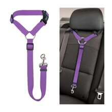 1PC Retractable Pet Car Seat Belt With Ring - Adjustable Vehicle Leash Harness For Small & Medium Dogs & Cats, Portable Dog Restraint, Easy To Use, Free Length Adjustment, Vehicle Headrest Tether Strap Dog Car Seat Car Seat Covers Dog Car Seat Cover Pet Car Seat