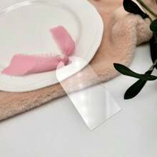 50pcs 3.54"X1.77" Clear Acrylic Blank Bookmarks, DIY Craft Plastic Bookmarks For Christmas & Halloween Gifts,Christmas