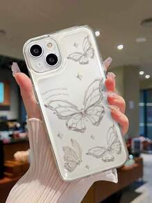 穿孔太空壳，透明蝴蝶画防震软手机壳兼容兼容Galaxy Redmi 10c.Note8Pro手机壳保护套系列防震手机壳保护套防水防摔防刮