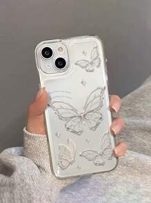 穿孔太空壳，透明蝴蝶画防震软手机壳兼容兼容Galaxy Redmi 10c.Note8Pro手机壳保护套系列防震手机壳保护套防水防摔防刮