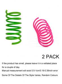 Juguete de rebote con resorte autónomo de plástico de colores para gatos, 2/4/8/10/12/14/20/30/40/50/60 piezas, juguete creativo para gatos que mantiene la salud, juguete interactivo y duradero de plástico resistente para golpear, morder, cazar, juguete para gatitos, regalo del Día de San Valentín para gatos/perros