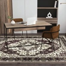 Christmas Gift Modern Rugs Multi Size Indoor Vintage Non-Slip Rugs, Living Room Bedroom Washable Rugs, Living Room Bedroom Office Rugs - 酒紅色 - 查看 4