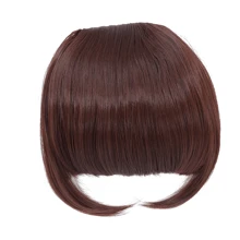 Bangs Hair Clip In Bangs Synthetic Hair Extensions Front Fringe French Bangs With Temples Hairpiece For Women Curved Bangs - Multicolor - View 16