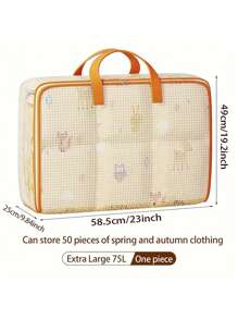 带拉链和手柄的超大 PVC 储物袋，31.7 加仑容量重型手提袋，用于搬家，节省空间的可折叠袋，用于被子、毯子和床上用品、袋子、整理器、储物 - 彩色 - 查看 15