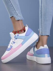 Lady's Sneaker Walking Style Shoes  Women's Casual Shoes Outdoor White Sneakers - Multicolor - View 4