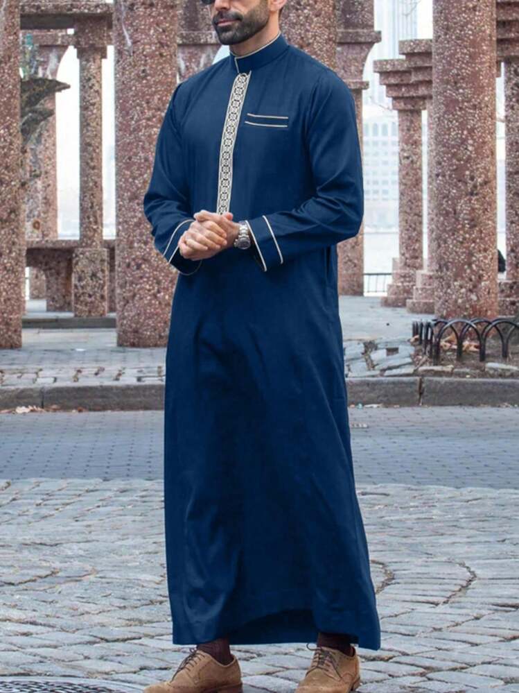 Generisch 207 Hoofdstuk 2 Casual Arabische moslim robe satijn met