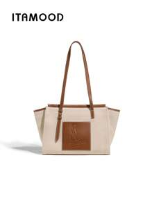 ITAMOOD Luxury Designer Lightweight Business Casual Large Capacity Tote Bag & Handbag Beach Essentials, Elegant Genuine Leather White Purse & Expandable Bag, Minimalist Vintage Patchwork Textured Pattern Shoulder Bag & Underarm Purse, Portable Foldable Adjustable Crossbody Bag & Satchel Bag & Shopping Bag For Teen Girls,Women,College Students,Rookies & White-Collar Workers Perfect For Office,College,Work,Business,Commute,Outdoors,Travel,Outings,Vacations,Parties And As Gifts For Festivals And Birthdays For Best Friends, Girlfriends,Lovers,Fashionable Party-Goer, Gift Decor, Gift Accessories Present, Teacher Gifts,Best Valentine's Day Gifts - trắng - Xem 4