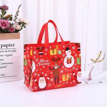 Bolsa de regalo de Navidad que se puede usar varias veces, una buena opción para regalar a amigos durante las fiestas - Multicolor - Ver 7