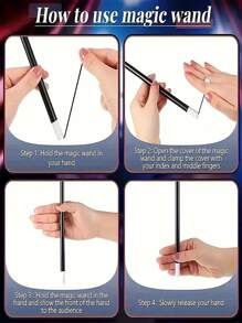 1 件神奇自升式魔术棒，创意自升式棍棒，舞台魔术道具，派对表演配件魔术棒，魔术，魔术师