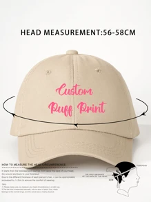 1 pièce Casquette de baseball unisexe avec lettres personnalisées imprimées - casquette de baseball - Voir 8