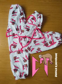 DUO TEDI ONE SIZE COUPLE 3PZ LYING DOWN PAJAMAS - 白色 - 查看 6