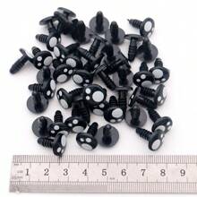 50 件 8-16 毫米玩偶眼睛黑色塑料眼珠 Amigurumi 适用于泰迪熊玩偶动物木偶工艺品 DIY 手工配件 - 彩色 - 查看 14