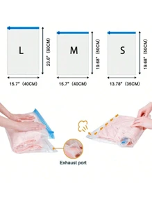 1/3/5pcs Compression Bags For Travel Travel Accessories Space Saver Bags No Vacuum Or Pump Needed Vacuum Storage Bags For Travel Essentials Travel And Home Packing Organizers (Blue) Clothes Storage Clothes Organizer Travel Organizer Bag Set Travel Storage Bag Set Packaging Bag Back To School School Bag Travel Essentials Travel Organizer For Beach Summer Vacation Travel Must Haves Vacation Holiday School Accessories Supplies Stuff Back To School Supplies