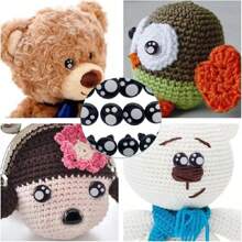50 件 8-16 毫米玩偶眼睛黑色塑料眼珠 Amigurumi 适用于泰迪熊玩偶动物木偶工艺品 DIY 手工配件 - 彩色 - 查看 11