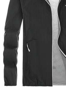 Men's Lightweight Sun-Protective Hooded Skin Jacket For Outdoor Fishing, Quick Dry & UV Resistant - Black - View 4