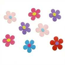 100 Handmade Felt Flowers For DIY Crafts And Classroom Decorations - Brightly Colored Tree/Flower Stickers And Cloth Flowers - Multicolor - View 10