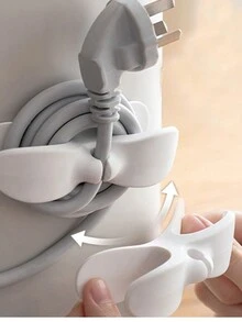 1 件插头支架、壁挂式电源线夹、厨房电缆整理器、数据线管理 - 彩色 - 查看 3