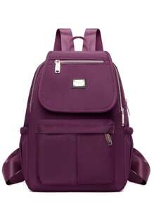 Fashion Casual Backpack Women's Summer New Style Student Backpack - 紫色 - 查看 1