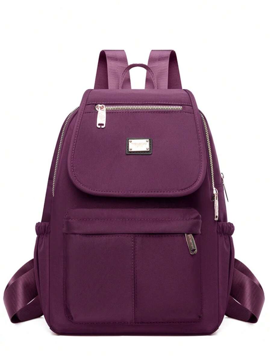 Fashion Casual Backpack Women's Summer New Style Student Backpack - 紫色 - 查看 1