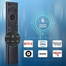 Kit 3 Uni Remote Control Compatible With Samsung TV Prime Globo Buttons - Choose Your Kit - Chỉ kiểm soát - Xem 3