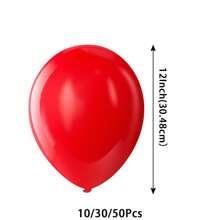 10/30/50Pcs 12 Inch Red Round Helium Latex Party Balloons For Birthday Wedding Party Decorations, Back To School Valentine Day - Red - View 7
