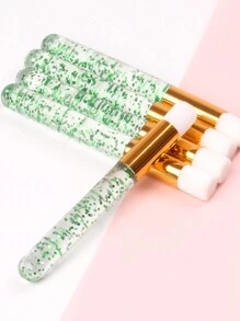 5 件装水晶化妆刷洗发水，粉色蓝色紫色绿色水晶多色刷洗发水柔软洁面刷用于清洁睫毛睫毛泡沫清洁剂涂抹刷化妆工具