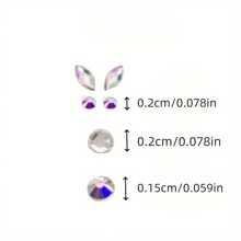 48 件闪亮蝴蝶水晶牙齿首饰套装，奢华仿水钻牙齿装饰，DIY 高端牙齿配件，专业时尚牙齿宝石，适合日常、节日、派对 - 48pcs炫彩色 - 查看 5