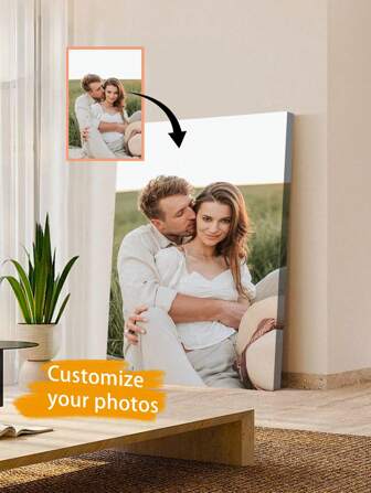 1 Pc Personalized Customized Photos On Canvas With DIY Wood Frame Or Frameless Poster,Custom Photos For Your Lover,Family,Friends And Pets,Big Size Home Decor,Customizable Canvas Prints As Gifts For Wedding Day/Wedding,Christmas,Anniversaries,Mother's Day Father's Day,Birthday,Graduation, Customized Hanging Painting,Slow Summer Living,Customized Wall Art,Home Refresh,Warm Ambience,Fall Decor,Elegant Living,Artful Living