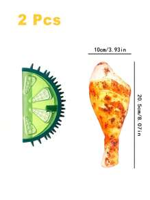 1 pieza/2 piezas/3 piezas Juguete para mascota con sonido, lindo juguete para masticar con forma de fruta para refrescarse en el verano