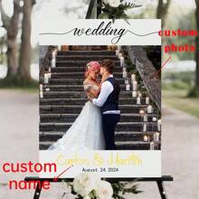 婚礼入口指示牌、婚礼欢迎牌、婚礼拱门装饰、个性化婚礼欢迎牌、定制婚礼指示牌、婚礼指示牌 - 款式7 - 查看 3