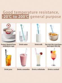 1 件替换 12 英寸长硅胶吸管，带吸管盖，兼容 40 盎司 30 盎司杯，可重复使用硅胶吸管