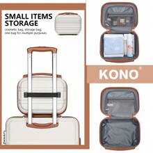 KONO 4 Piece Luggage Set 20 Inch Lightweight ABS Hard Case Carry-On Cabin Suitcase With TSA Lock Includes Weekender Bag Vanity Case And Toiletry Bag For Travel Suitcase Set Travel Suitcase Suitcases Suit Case Durable Travel Luggage Carry On