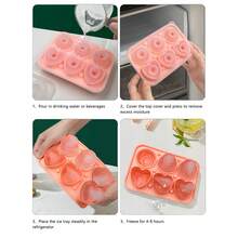 Khuôn làm đá viên silicon hình trái tim hoa hồng và sô cô la đa năng, dễ dàng tháo khuôn cho đồ uống, bánh pudding, thạch, kẹo - Phải có cho quầy bar tại nhà, nhà bếp, tiệc Halloween - Nhiều màu - Xem 6