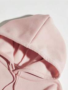 Ladies Trendy Sudadera con capucha con estampado de patos de dibujos animados, Suelta Ropa Casual Otoño e Invierno Mujer - Rosa - Ver 4