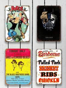 Biển hiệu kim loại cổ điển The Sailor - 1 tấm nhôm trang trí tường nghệ thuật với tác phẩm nghệ thuật hoạt hình cổ điển - Nhiều màu - Xem 2