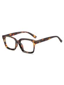 1 副复古方形框架阅读眼镜 +1.0 至 +4.0 男女皆宜，适合电脑/办公室使用万圣节 - 透明 - 查看 9