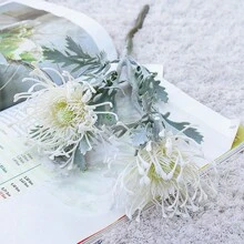 1pc Artificial Spider Chrysanthemum Flower, Wedding Bouquet, Home Decor, Photography Prop, Plastic Crab Claw Mum Decoration, Valentine Day, Gift,Fall Decor,Autumn,Fake Plants - Multicolor - View 16