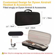 1 PC Hard Travel Carrying Case Compatible With D Y S O N Airstrait HT01/Hair Straightener, Airstrait HT01 Accessories Tools Hard Case, Waterproof And Wear-Resistant Storage Bag(Case Only) - 黑色 - 查看 2