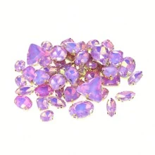 130pcs/50pcs/30pcs/20pcs Mixed Shape Crystal Rhinestones With Claw For DIY Clothing, Shoes, Jewelry Making - Multicolor - View 18
