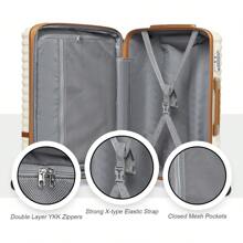 Bộ hành lý Joyway Bộ hành lý 3 món có bánh xe xoay, Hành lý du lịch vỏ cứng có thể mở rộng có khóa TSA Vali du lịch Vali Vali bền - trắng - Xem 6
