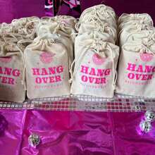 2PCS Bridesmaid Proposal Gifts Bridesmaid Hair Clips Candy Snack Bags Gift Bags Shower Gifts,Silk Satin Soft Hair Accessories Bridesmaid Wedding Favor Women, Gunny Bags - Multicolor - View 7