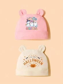 3pcs/Set Cute Halloween Themed Baby Hat - Multicolor - View 2