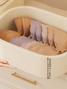 1 件奶油色内衣收纳盒家用衣柜大容量内衣袜子抽屉式加高隔层储物盒房间装饰家居装饰秋季装饰卧室装饰万圣节装饰、房间装饰、圣诞装饰、万圣节、万圣节装饰、圣诞节、万圣节装饰、圣诞装饰、秋季装饰、圣诞装饰、收纳、整理器 - 彩色 - 查看 4