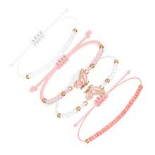 1 Bộ vòng tay hạt bướm dệt thủ công thời trang, thích hợp làm quà tặng cho các cặp đôi, bạn bè hoặc bạn thân - Nhiều màu - Xem 12