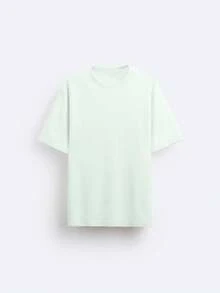 Unisex Oversized Cotton T-Shirt 30.1 Yarn Premium Quality - trắng - Xem 1