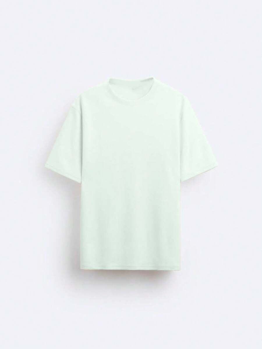 Unisex Oversized Cotton T-Shirt 30.1 Yarn Premium Quality - trắng - Xem 1